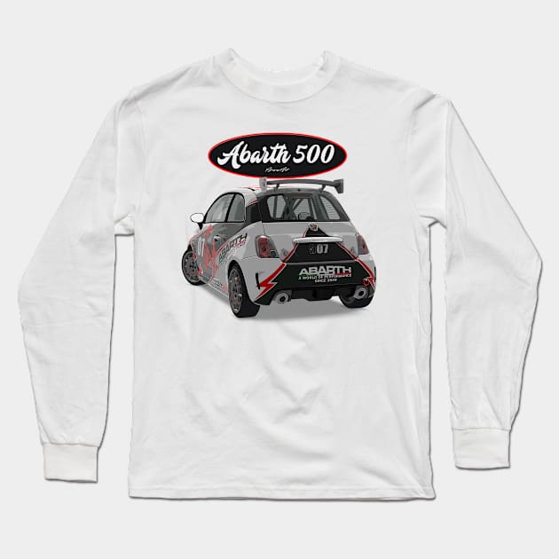 ABARTH 500 507 Back Long Sleeve T-Shirt by PjesusArt